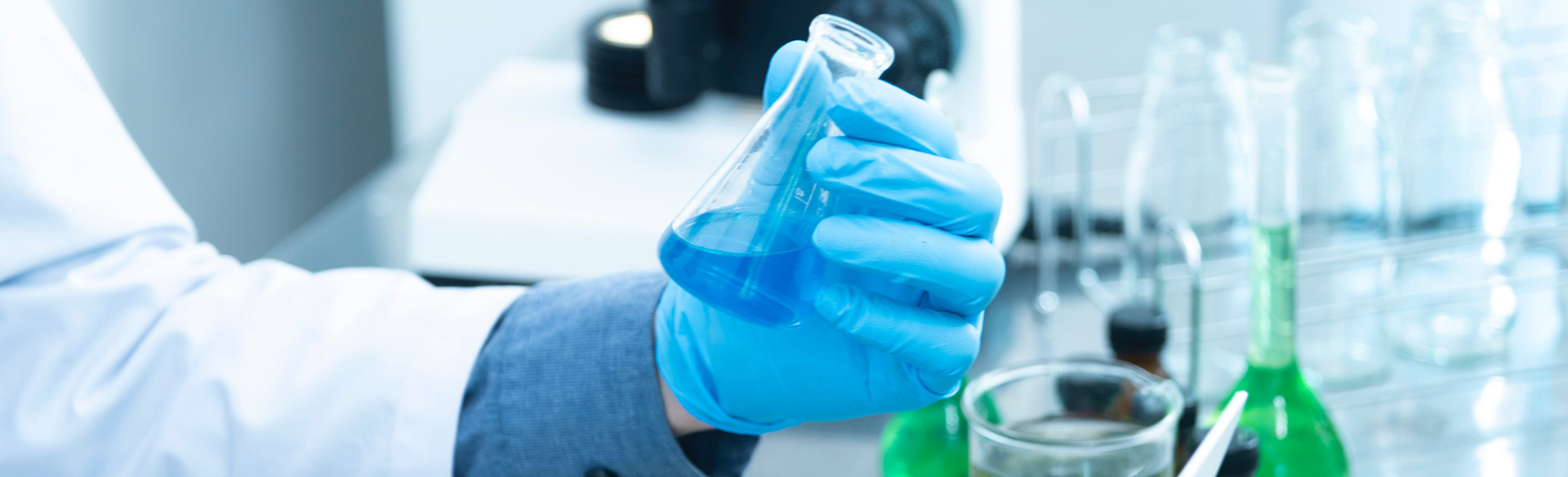 Lab testing with test tubes